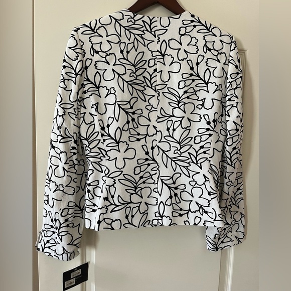 NEW! Liz Claiborne Separates Black/White Floral Business Blazer/Jacket Size 14 - Picture 9 of 16
